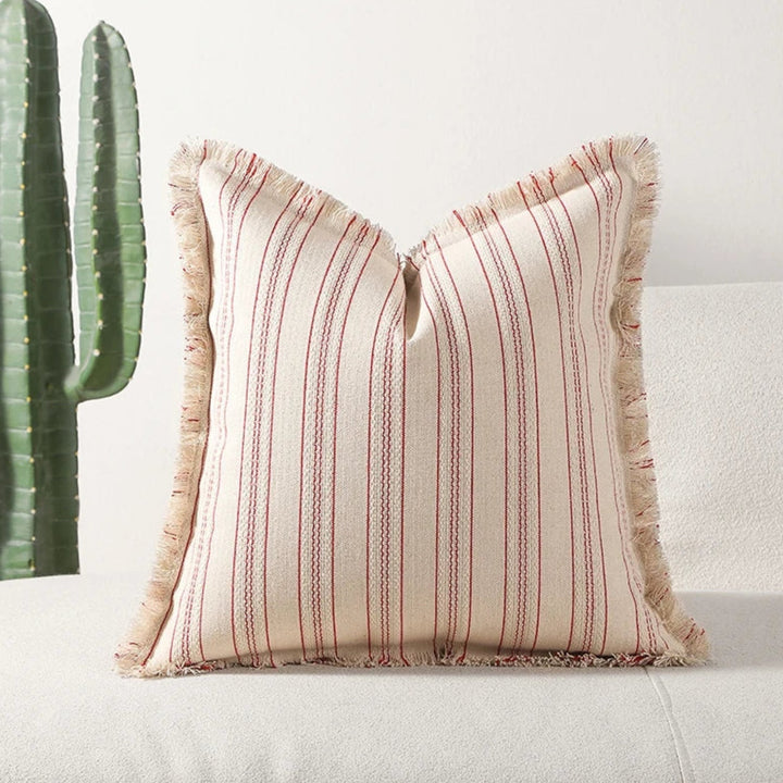 BowLift | Scandi Stripe Textured Fringe Cushion Cover