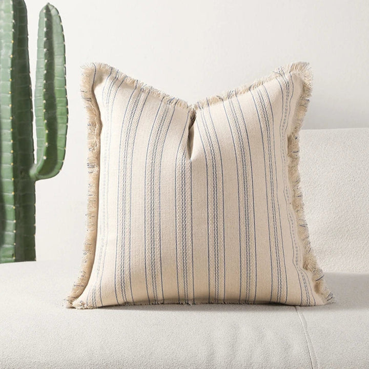 BowLift | Scandi Stripe Textured Fringe Cushion Cover