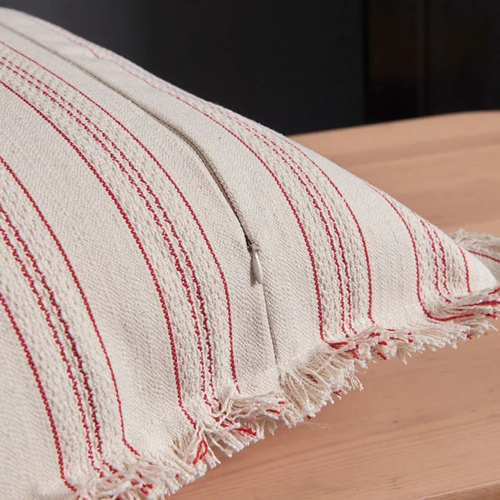 BowLift | Scandi Stripe Textured Fringe Cushion Cover