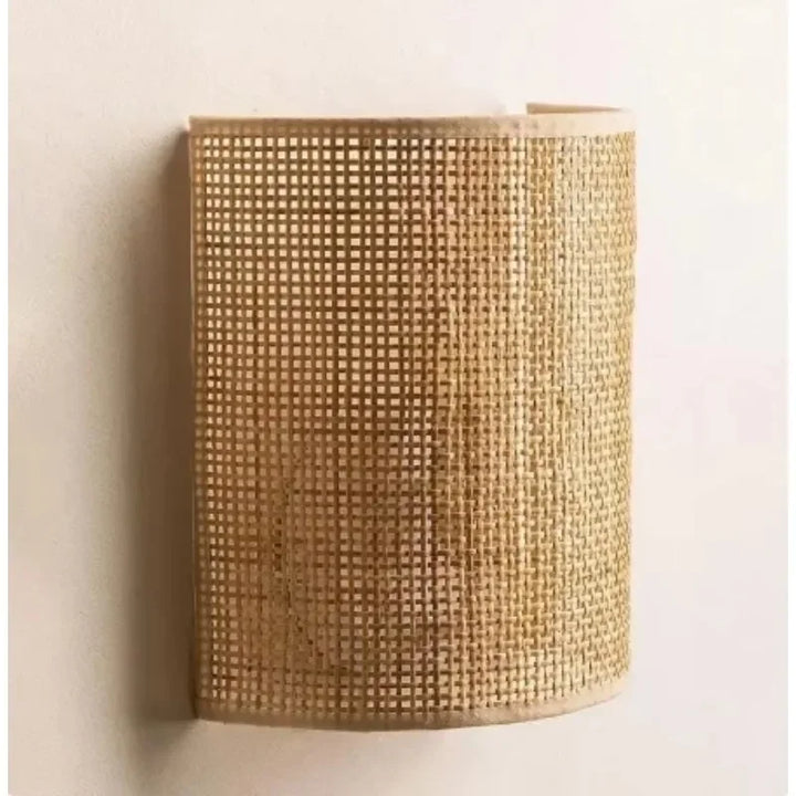 BowLift | Wall lamp LED with natural brown finish and hemp cord
