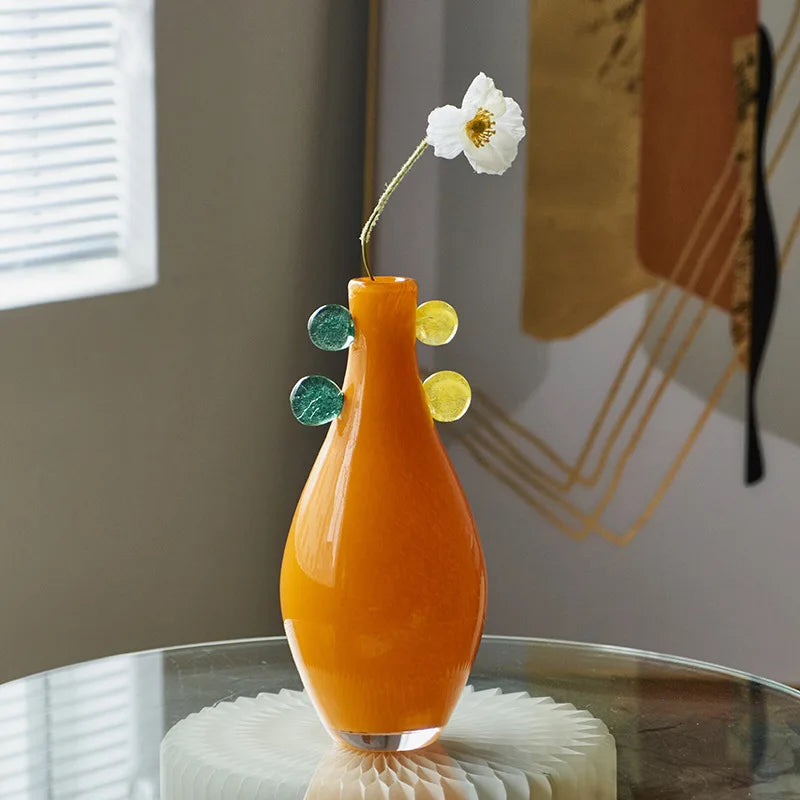 Coloured Globe Handled Glass Jar Vase Collection | Bowlift