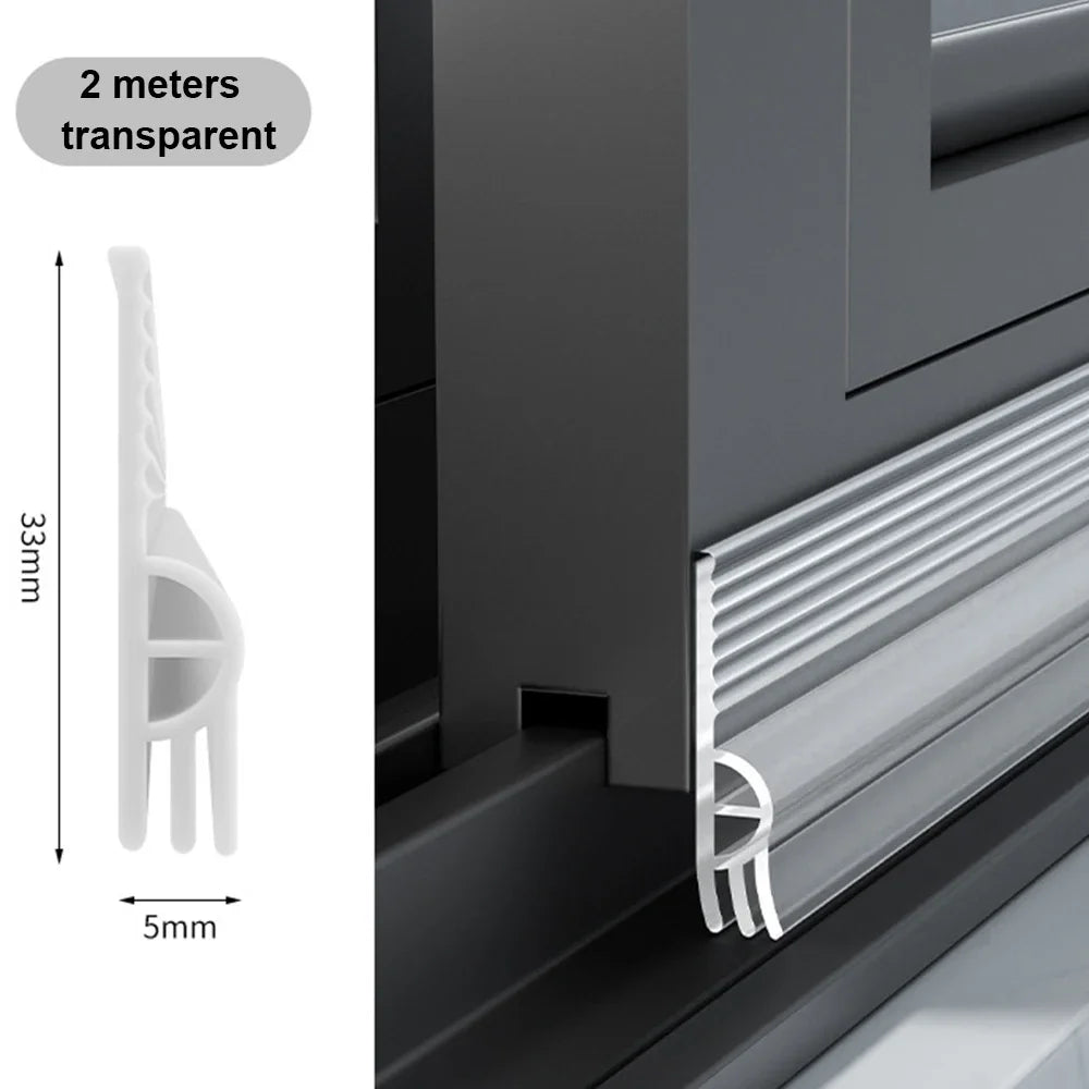 BowLift | Door seal SilentSeal Pro | PVC draft stopper without adhesive | Soundproof & energy-saving | Washable & customizable