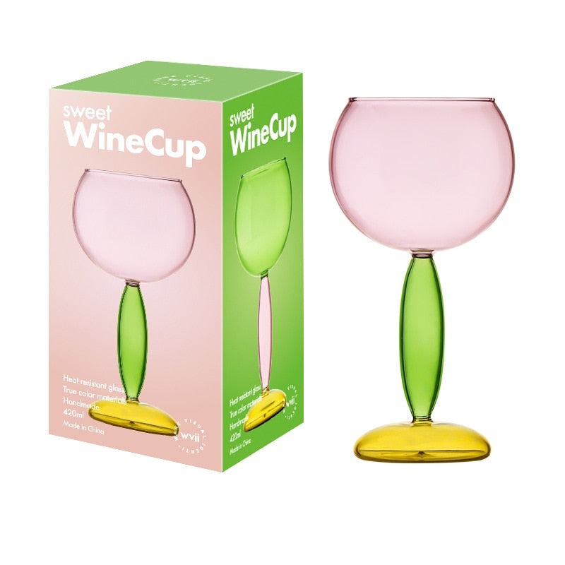 BowLift | Borosilicate 3-Color Glassware - Wine Glass