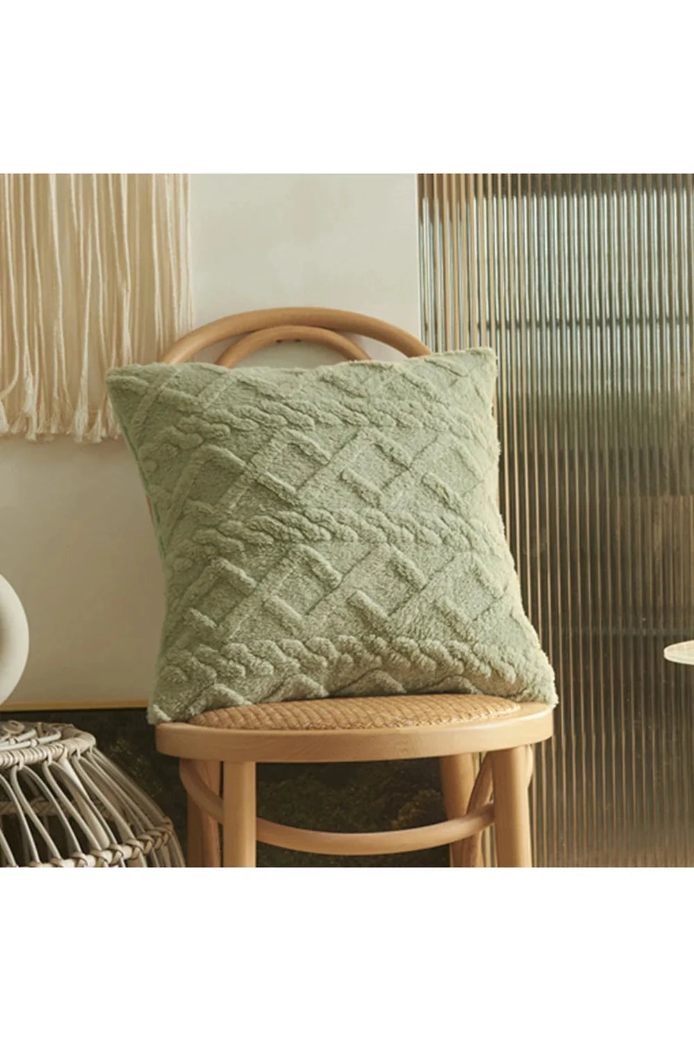 Geometric Plush Sofa Pillow Cover | Bowlift