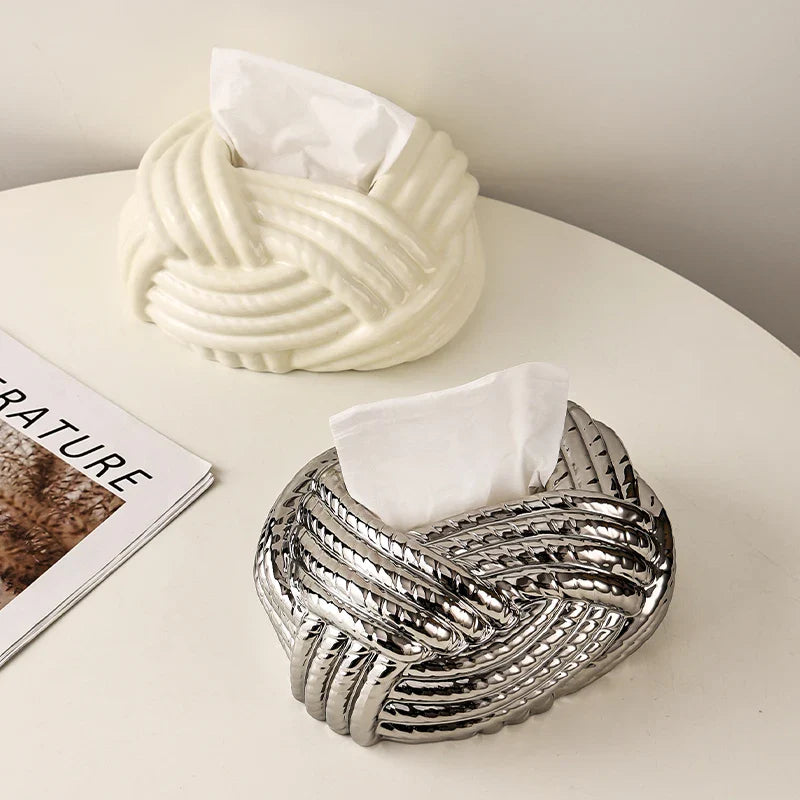 Ceramic Knot Tissue Holder | Bowlift