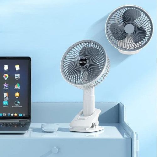 BowLift | Clip-on Portable Compact USB Rechargeable Cooling Fan