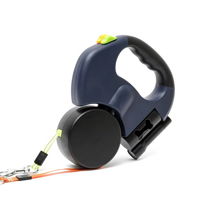 BowLift | Dual Dog Retractable Leash with Built-In Flashlight and Bag Dispenser