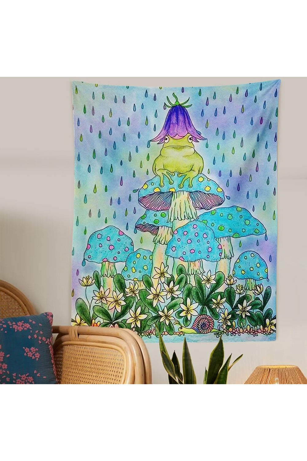 Frogs World Psychotropic Tapestry | Bowlift