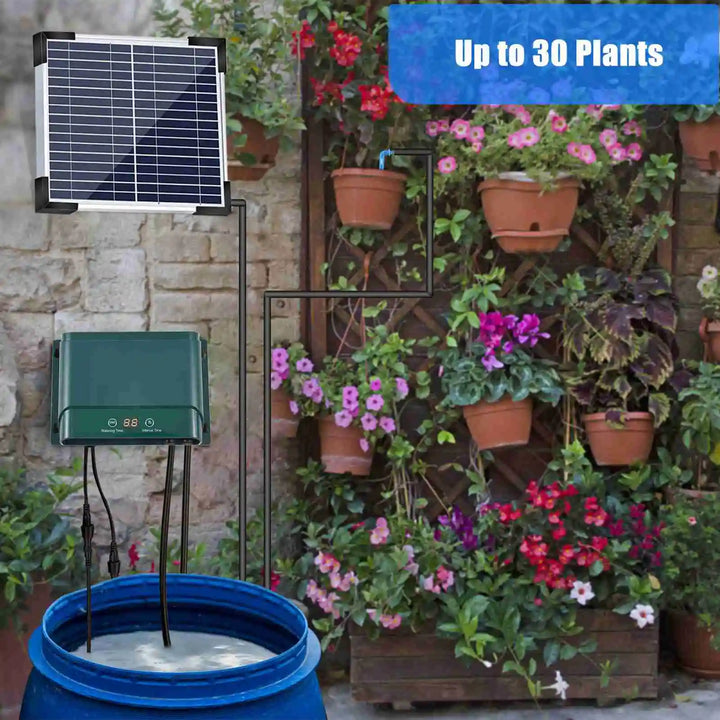 BowLift | Solar Drip Irrigation System Kit Automatic Watering with 30 Modes & 7 Timers – AquaFlow