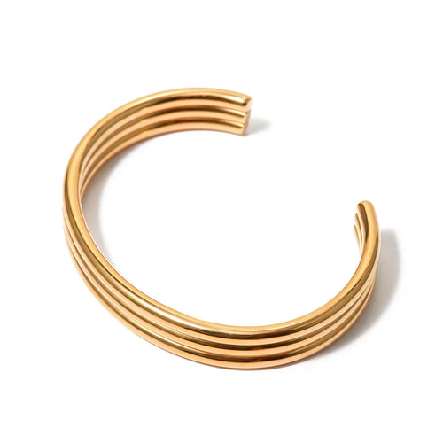 BowLift | 18k Triple Ribbed Bangle Bracelet