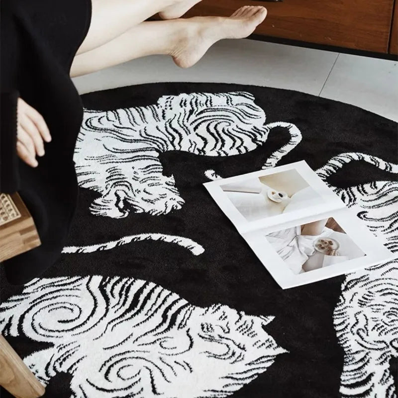 Ink Brush Tiger Rug | Bowlift