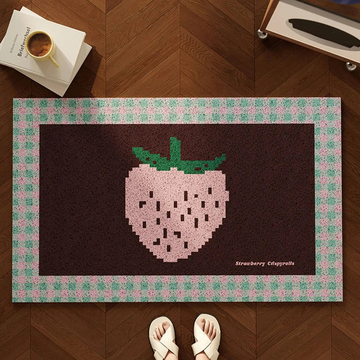 PVC Strawberry Welcome Doormat – Anti-Dust & Anti-Slip | Bowlift