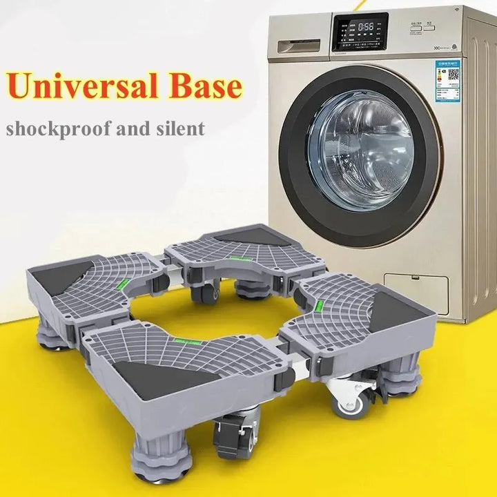 BowLift | Stabilova Adjustable Roll Base for Washing Machine & Refrigerator | With 4 Double Wheels & Shock Absorption | Height Adjustable & Load-Bearing
