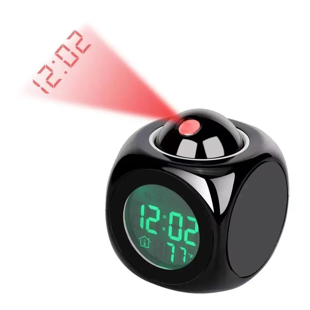 BowLift | AlarmBeam Projection Clock with Temperature and Dual Alarm – LED Display