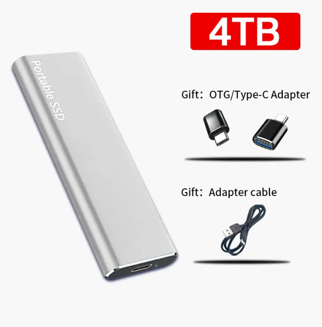 BowLift | 4TB USB-C Portable External Hard Drive for PC & Mac