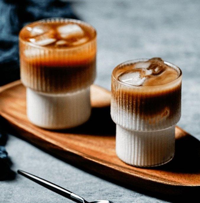 BowLift | Ribbed Glass Iced Coffee & Tea Mug