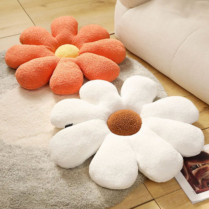 Boucle Plush Flower Cushion | Bowlift