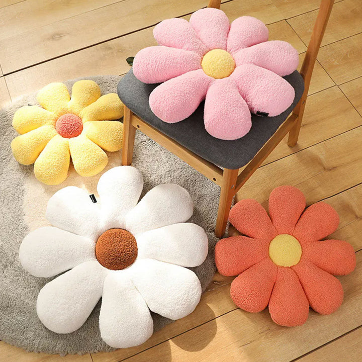 Boucle Plush Flower Cushion | Bowlift