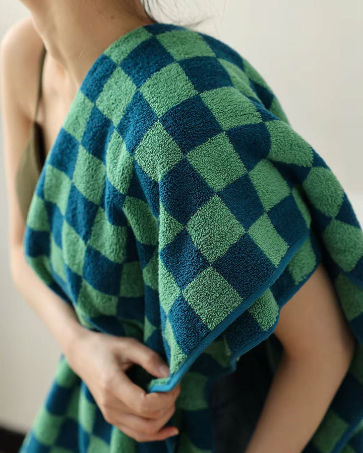 Checkerboard Cotton Towel | Bowlift