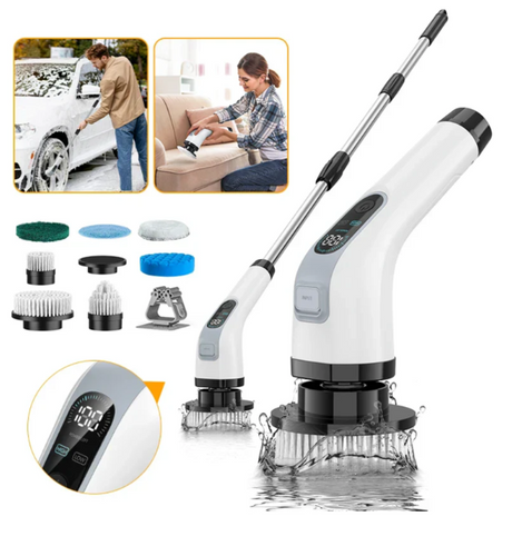 BowLift | Cordless Electric Cleaning Brush with 7 Replaceable Attachments