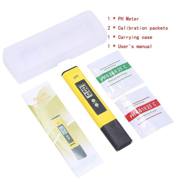 BowLift | Digital LCD pH Meter Accuracy 0.01 Aquariums Pool pH Tester for Water Wine Urine Auto Calibration