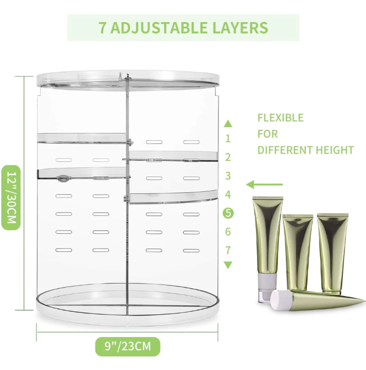 BowLift | 360° Rotating Makeup Storage Organizer