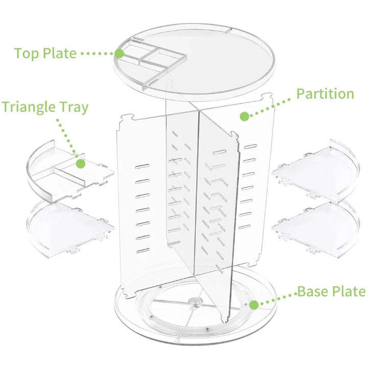 BowLift | 360° Rotating Makeup Storage Organizer