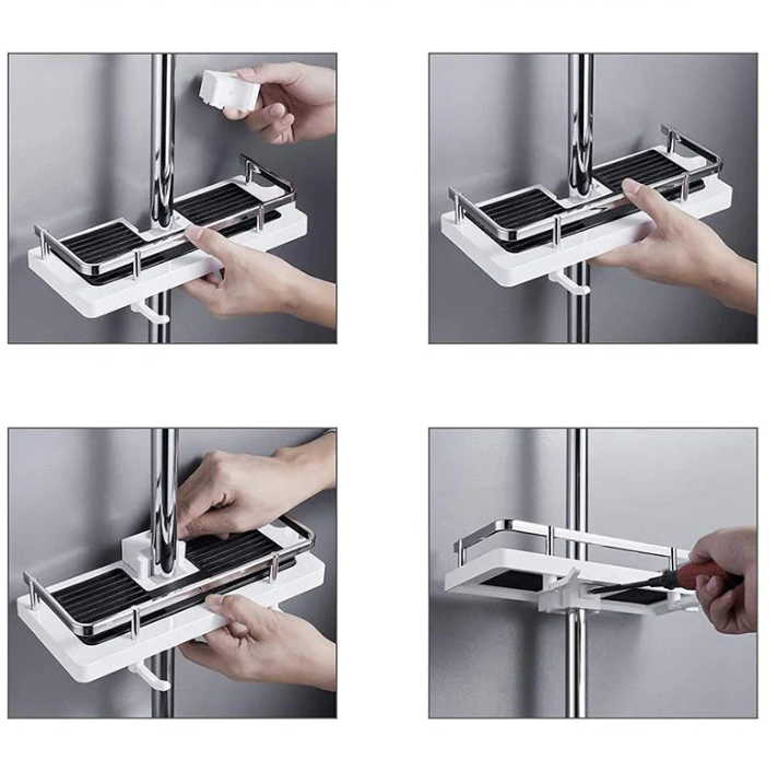 BowLift | Space-saving shower shelf