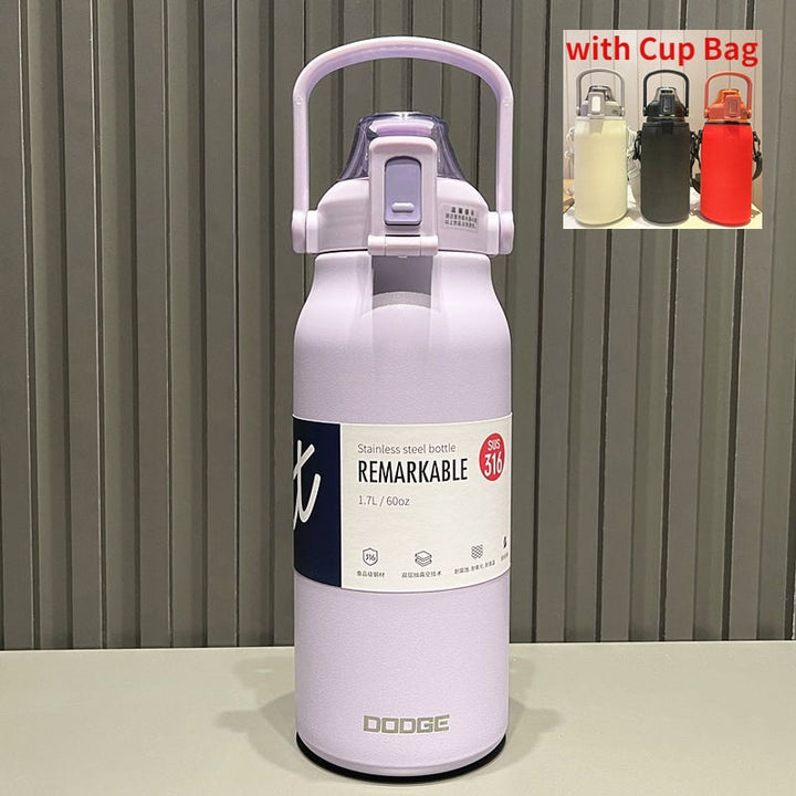 BowLift | Stainless Steel Built-in Straw Camping Thermos