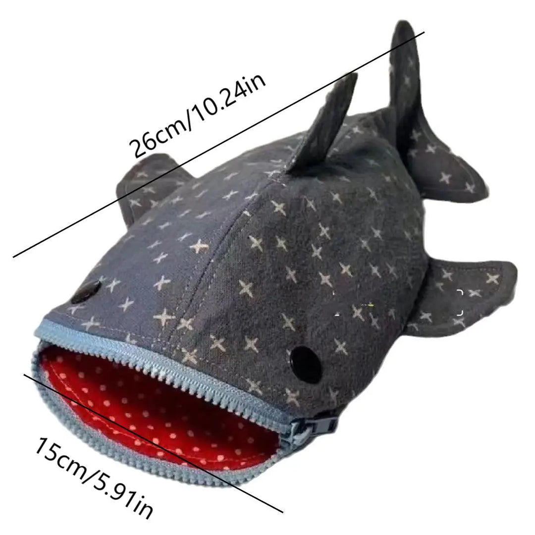 BowLift | Deep Blue Shark Zipper Pencil Case