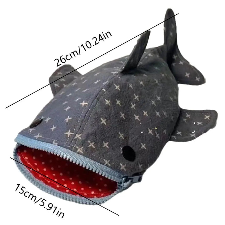 BowLift | Deep Blue Shark Zipper Pencil Case
