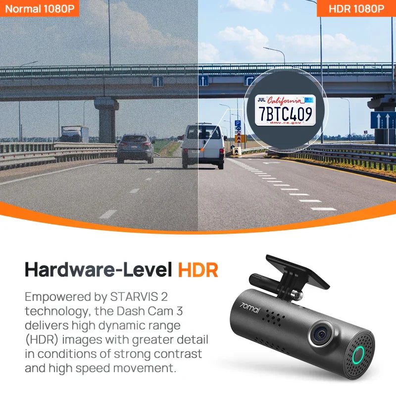 BowLift | Driveova M200 Dashcam | Full HD & Night Vision | Voice Control & App | 130° Wide Angle
