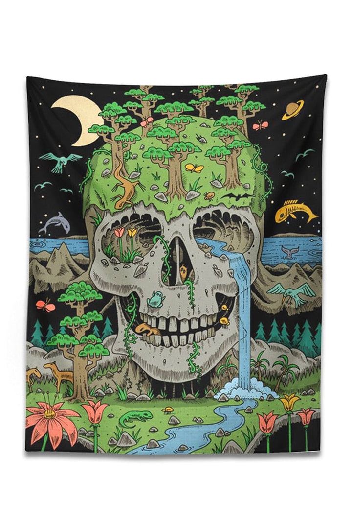 Skull Psychedelic Tapestry | Bowlift
