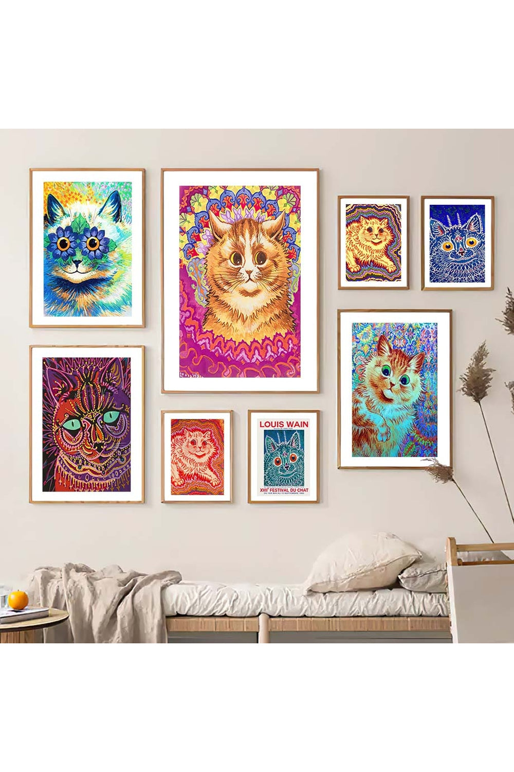Wain Cats Psychedelic Poster | Bowlift