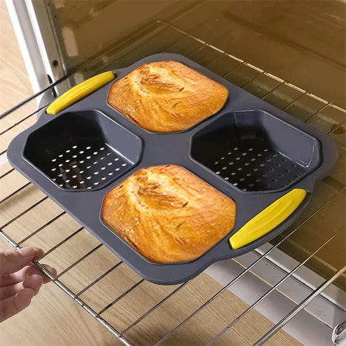 BowLift | Bunello Burger Mold | Silicone Baking Mold for Buns | Non-Stick & Heat Resistant | 6-Piece Mold