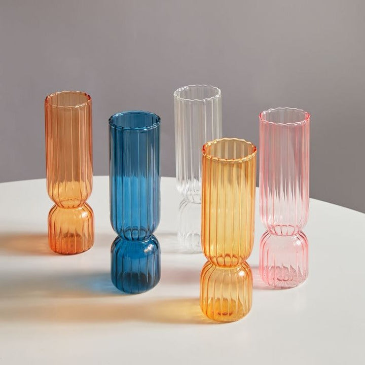 Scallop Cylinder Glass Vase | Bowlift