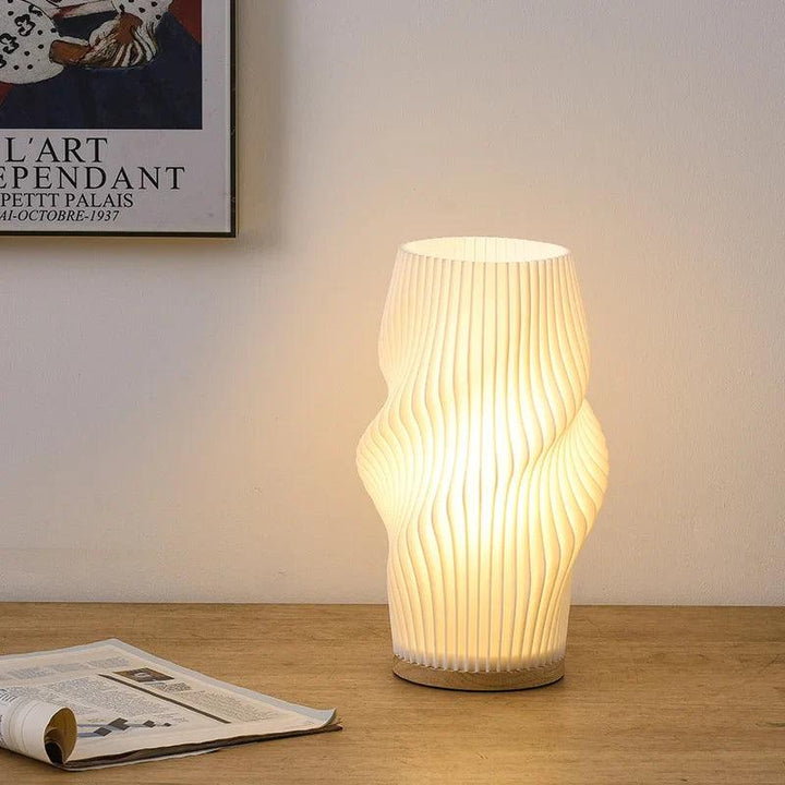 BowLift | CharmAura - Sophisticated Cream Table Lamp