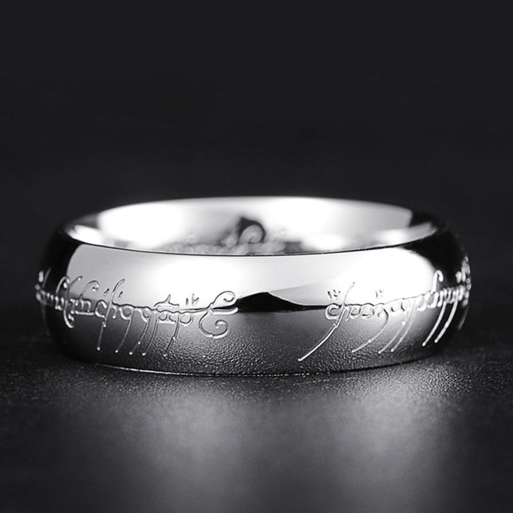 Light ring with Elbenschrift – Gold or Silver, glow in the dark