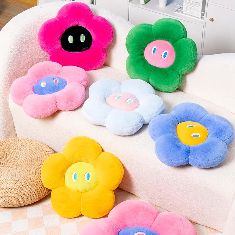 Fluffy Flower Cushion with Eyes | Bowlift