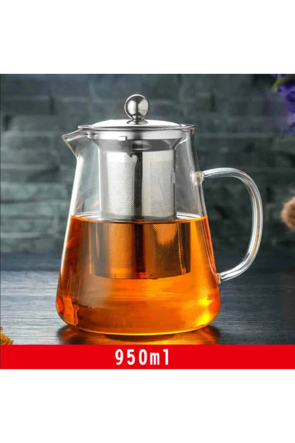 BowLift | Stainless Steel Infuser Glass Teapot