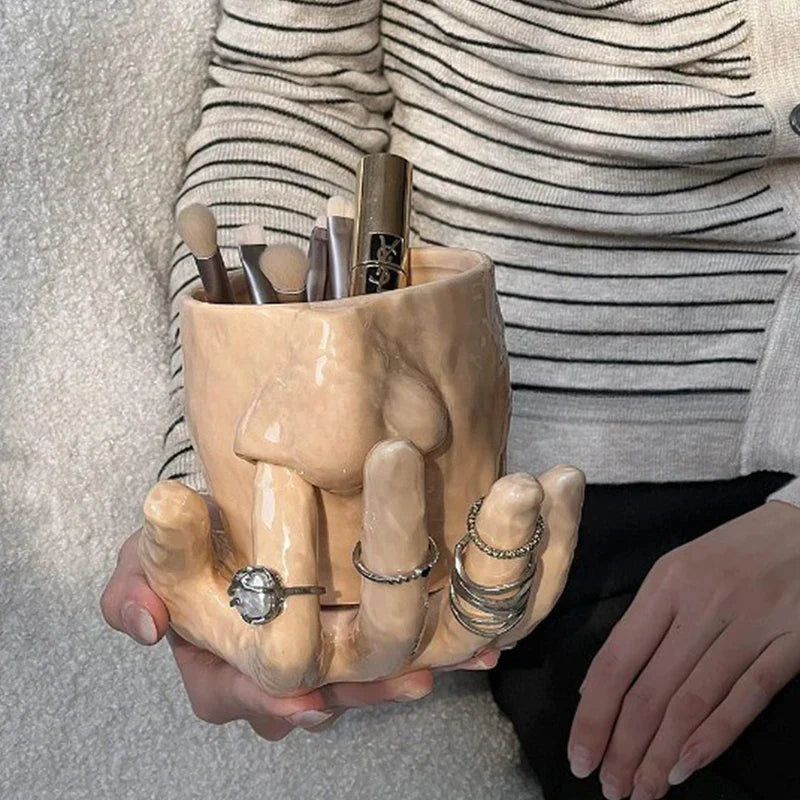 BowLift | Artistic Hand Grip Base Unique Coffee Mug