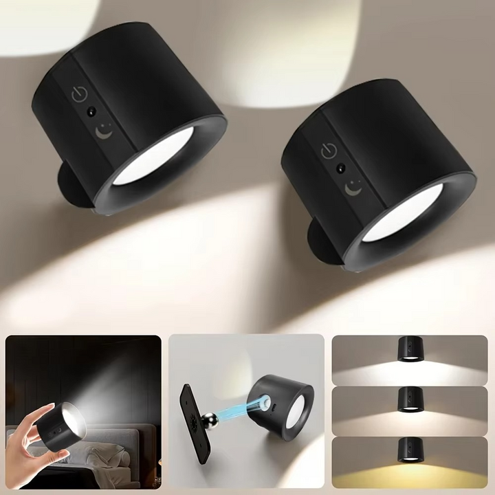 BowLift | LED Wall Lamp - Rechargeable, Magnetic & Dual-Sided Lighting for Indoor Use