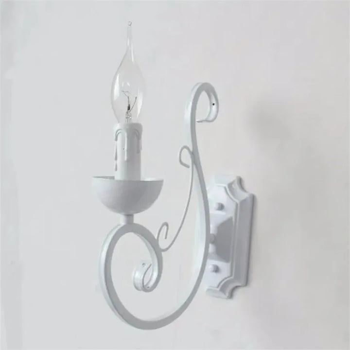 LuminousEra - White Wall Lamp with E14 Candle Light Bowlift