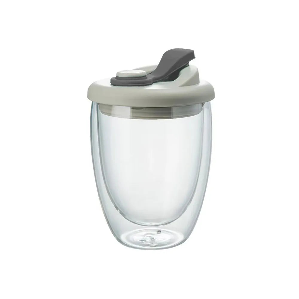 BowLift | Leak-Proof Double Wall Glass Transparent Mug