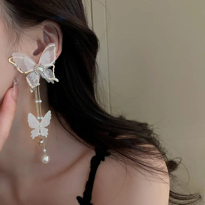 BowLift | Black Hollow Butterfly Dangle Earrings