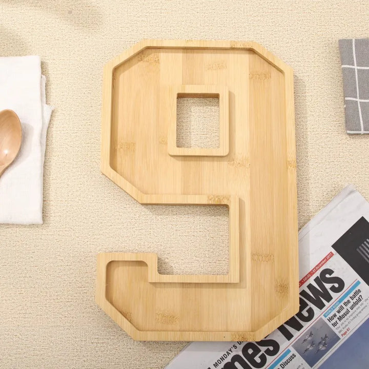 BowLift | Wooden Numbers Serving Tray