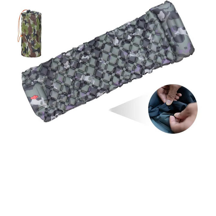 BowLift | Inflatable Camping Sleeping Pad with Built-In Pillow for Hiking