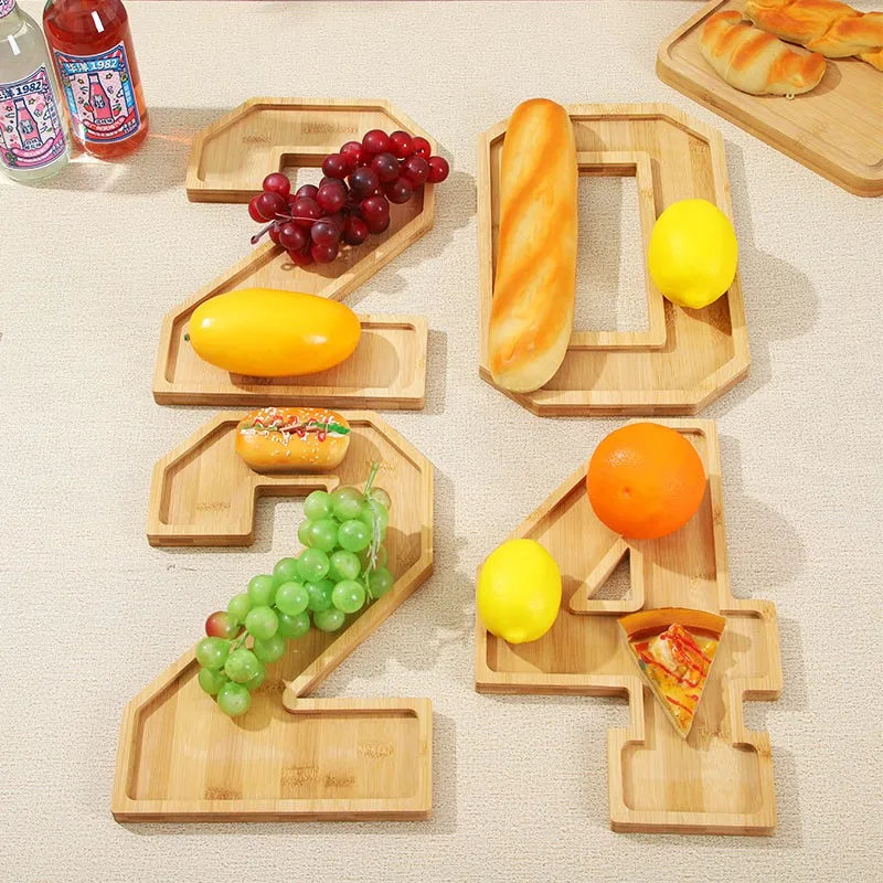 BowLift | Wooden Numbers Serving Tray