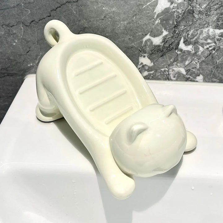 BowLift | Stretching Cat Soap Tray