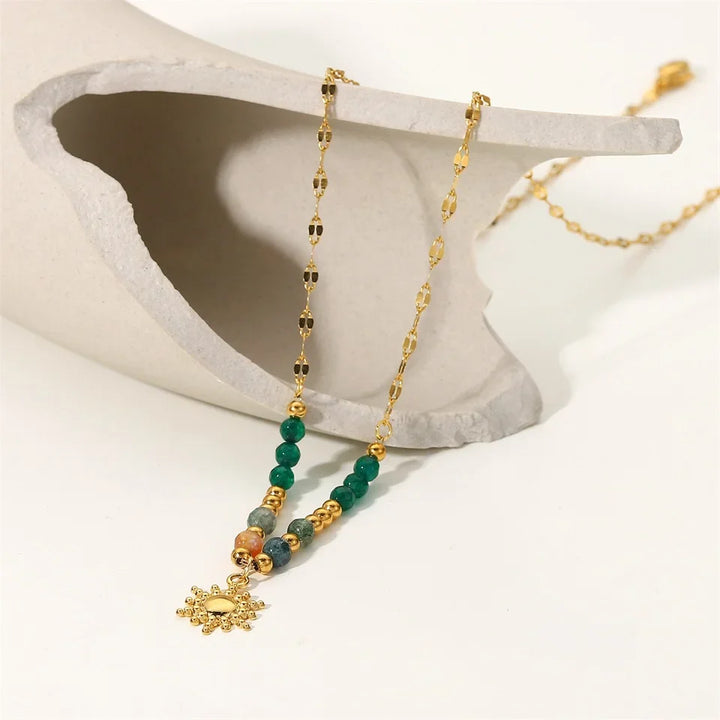 BowLift | Dainty Boho Inspired Sun Pendant Necklace